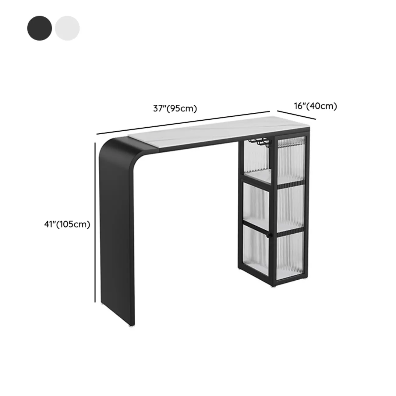 Nordic White Slate Metal Storage Bar Tables #size | homeyfad