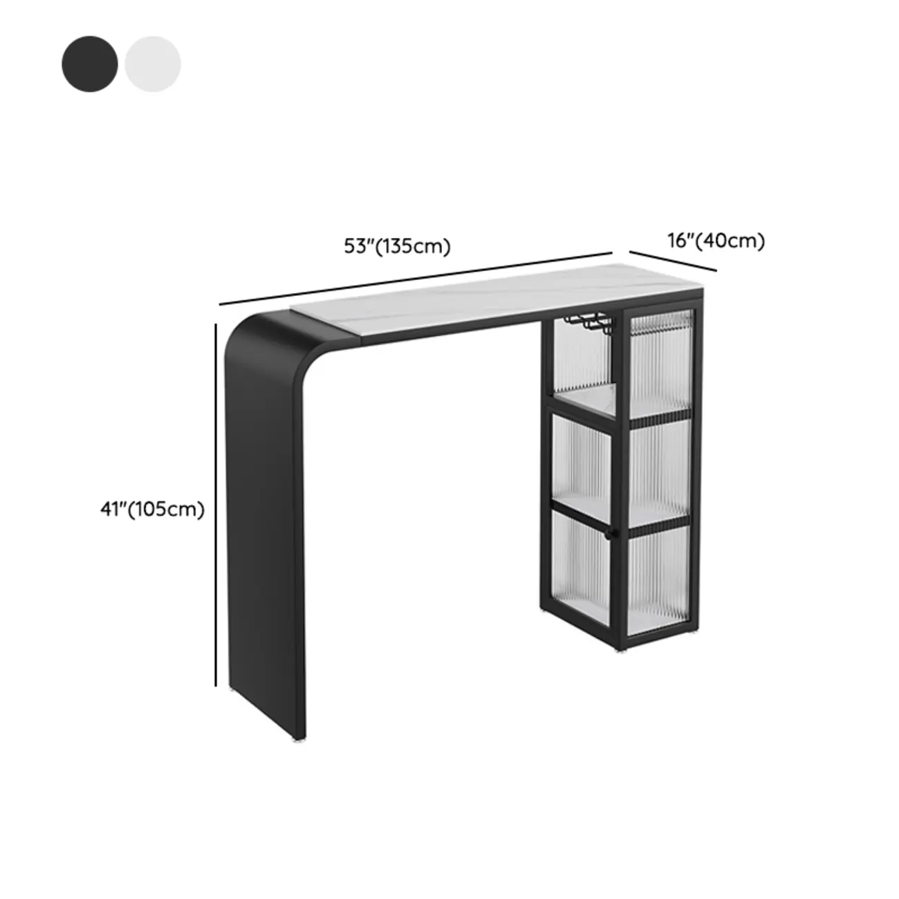 Nordic White Slate Metal Storage Bar Tables Image - 17 | homeyfad