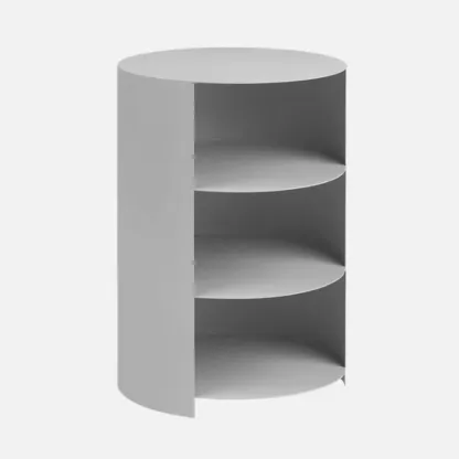 Cylinder Metal	Green Chairside Table with Storage & Wheels