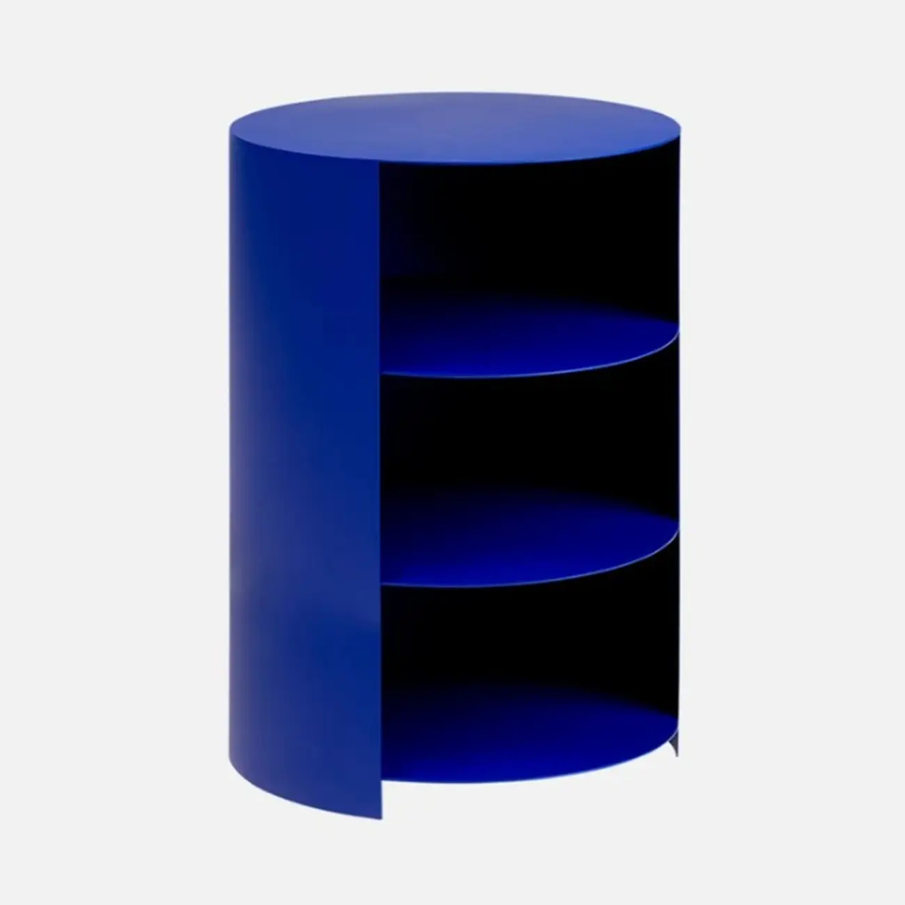 Cylinder Metal	Green Chairside Table with Storage & Wheels | homeyfad