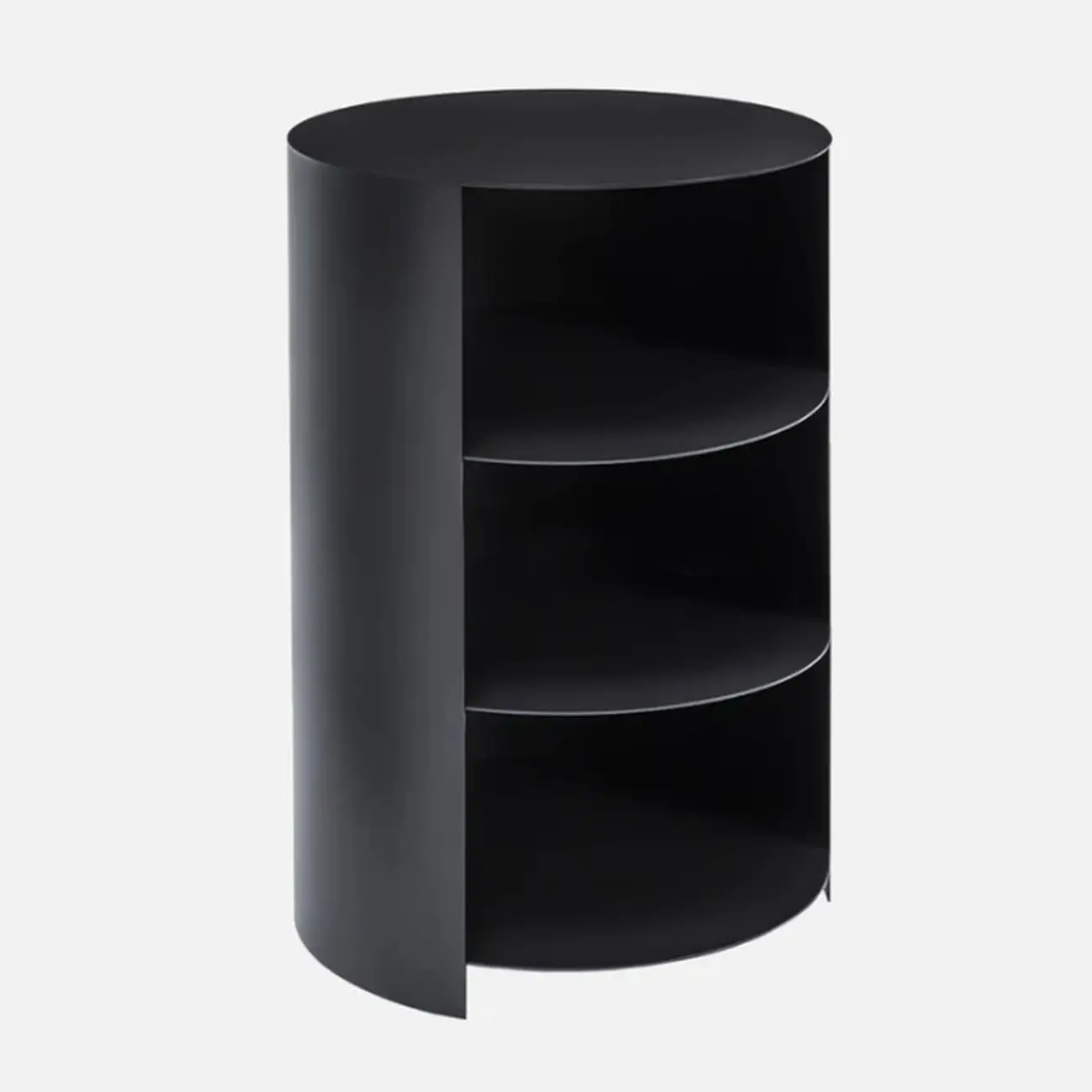 Cylinder Metal	Green Chairside Table with Storage & Wheels | homeyfad