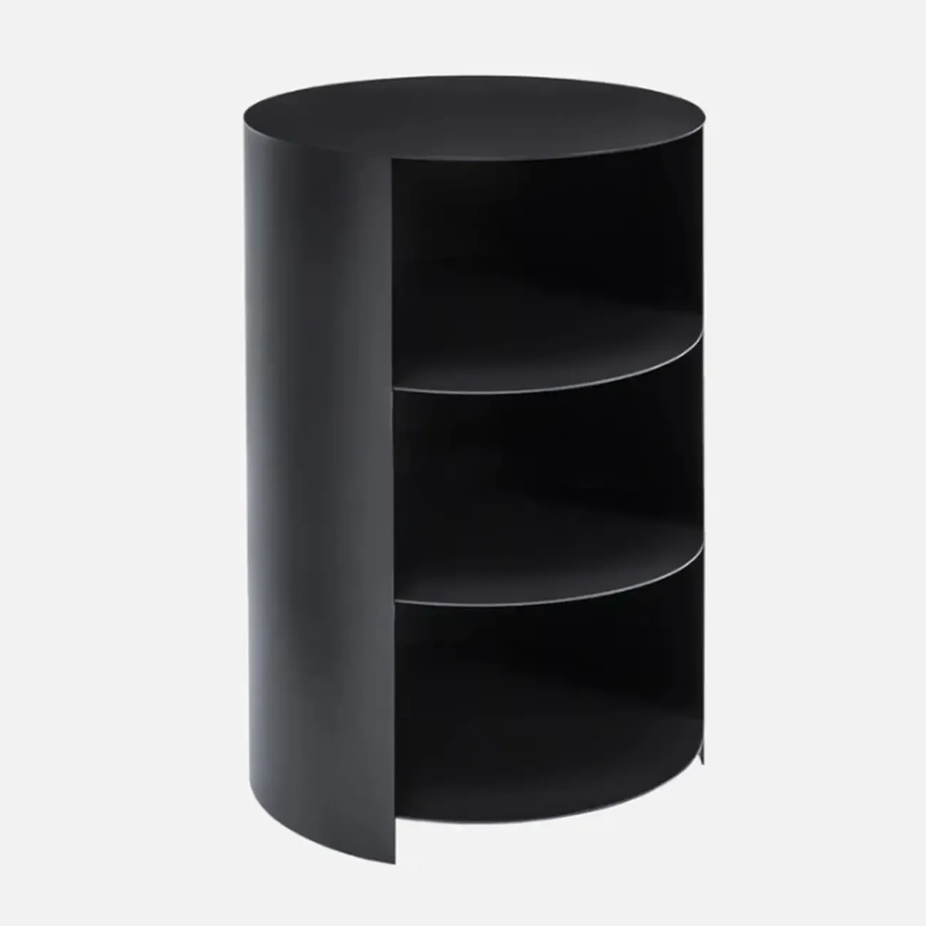 Cylinder Metal	Green Chairside Table with Storage & Wheels