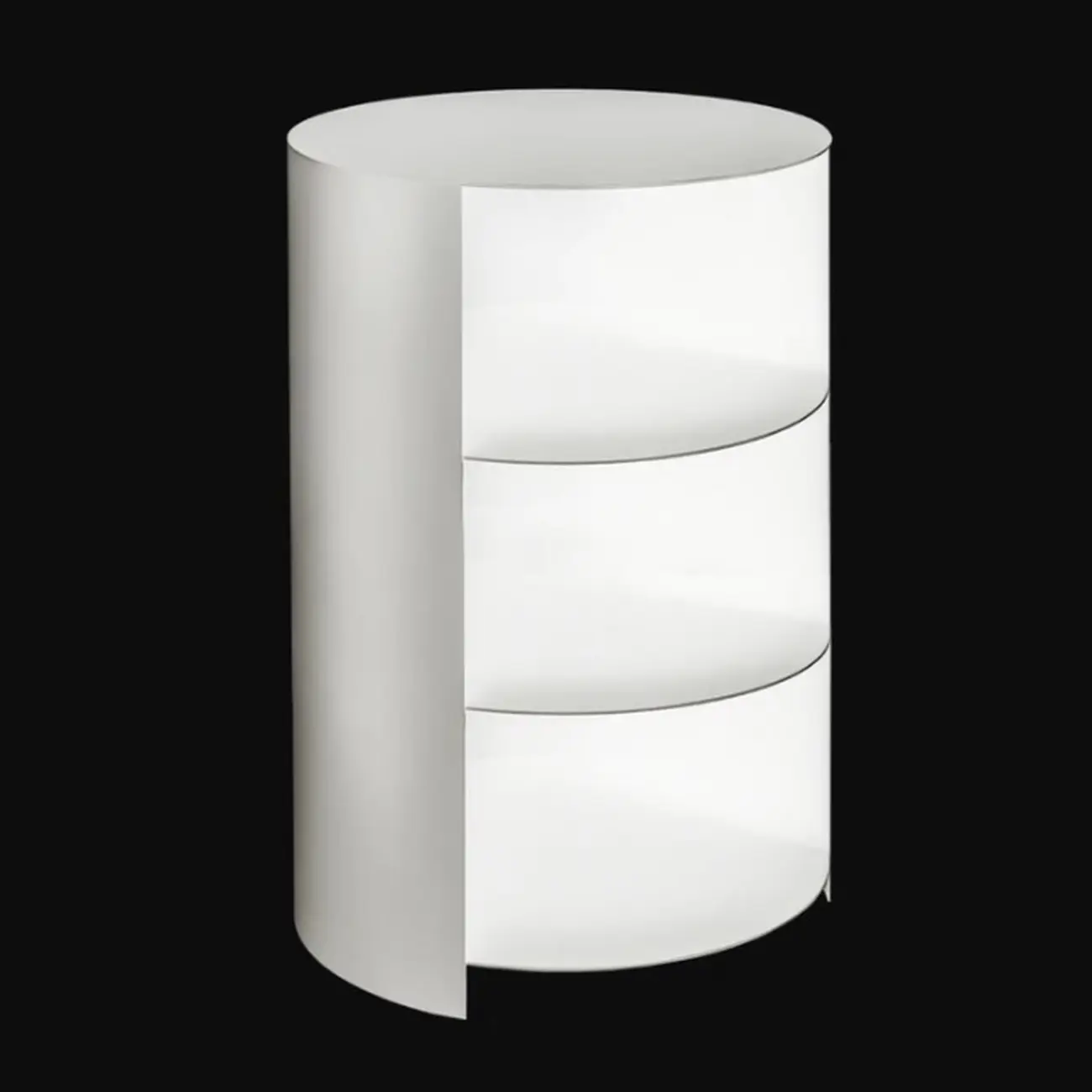 Cylinder Metal	Green Chairside Table with Storage & Wheels | homeyfad