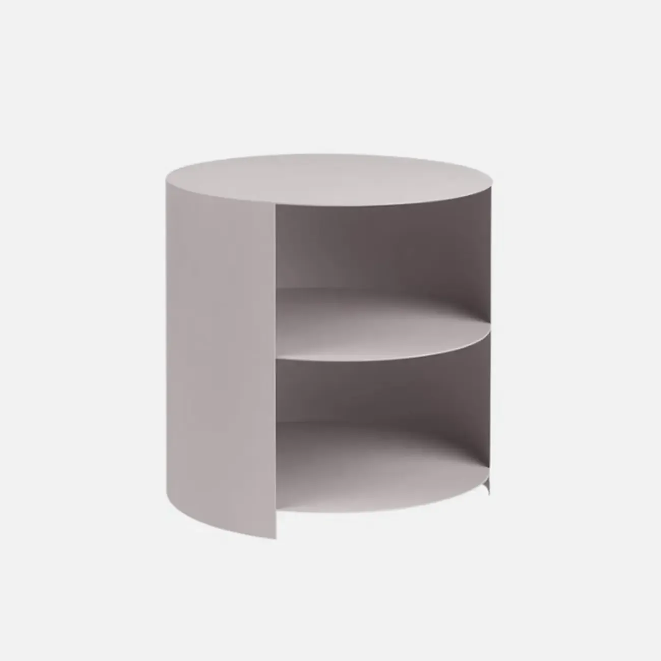 Cylinder Metal	Green Chairside Table with Storage & Wheels