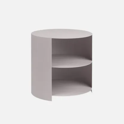 Cylinder Metal	Green Chairside Table with Storage & Wheels