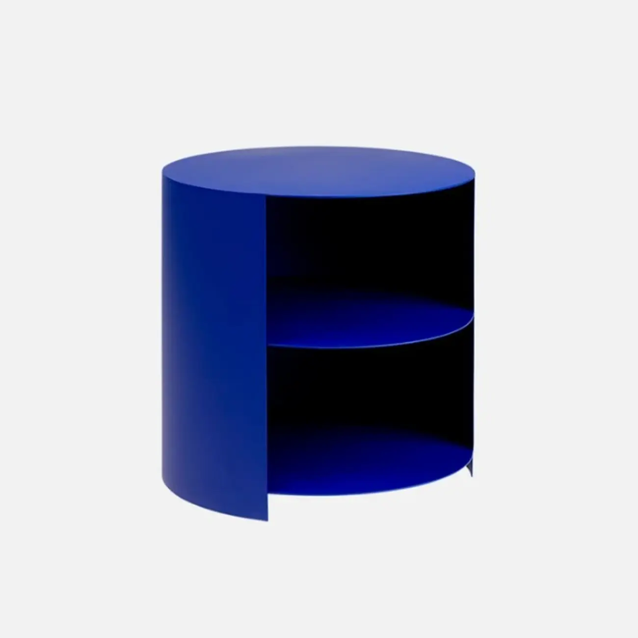 Cylinder Metal	Green Chairside Table with Storage & Wheels | homeyfad