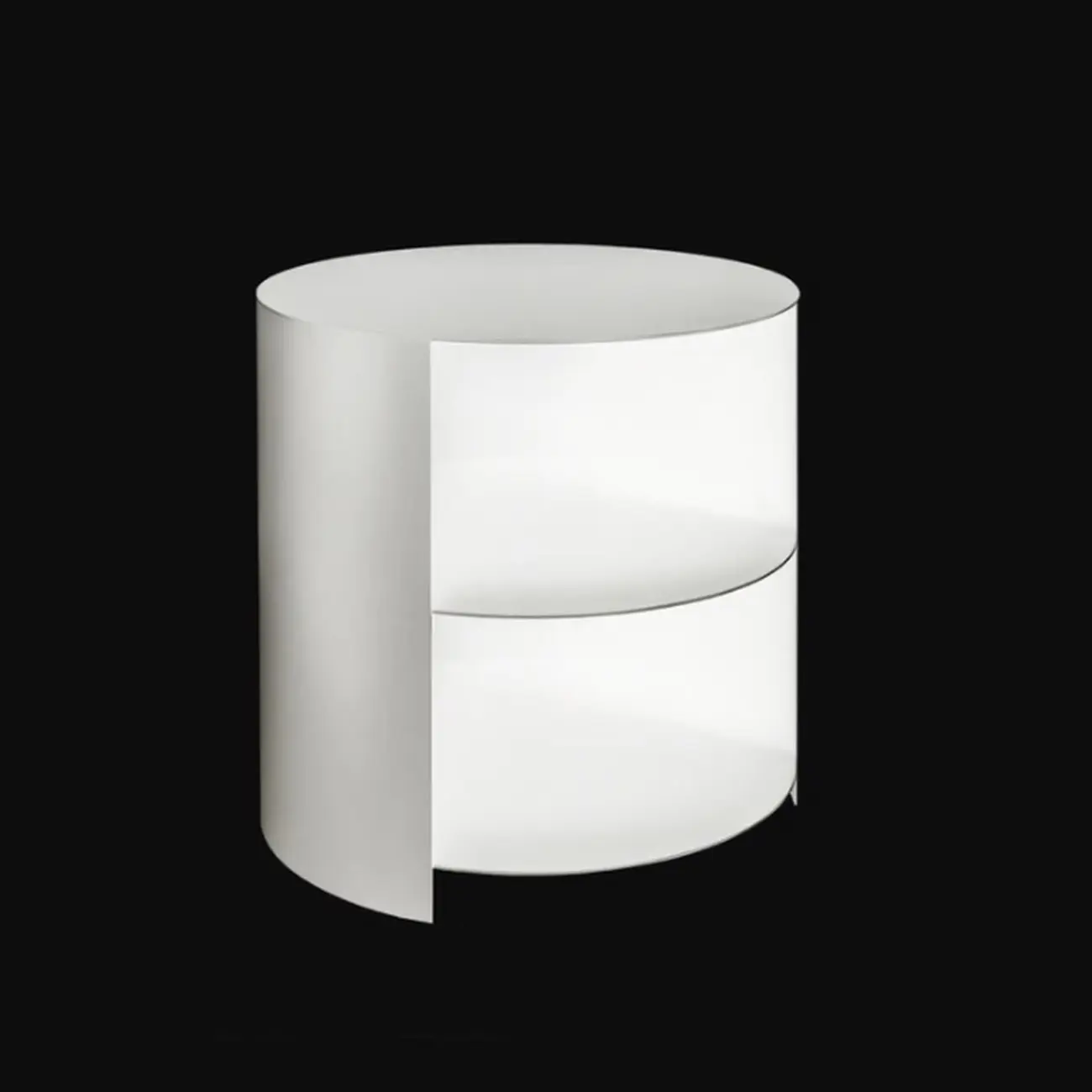 Cylinder Metal	Green Chairside Table with Storage & Wheels | homeyfad