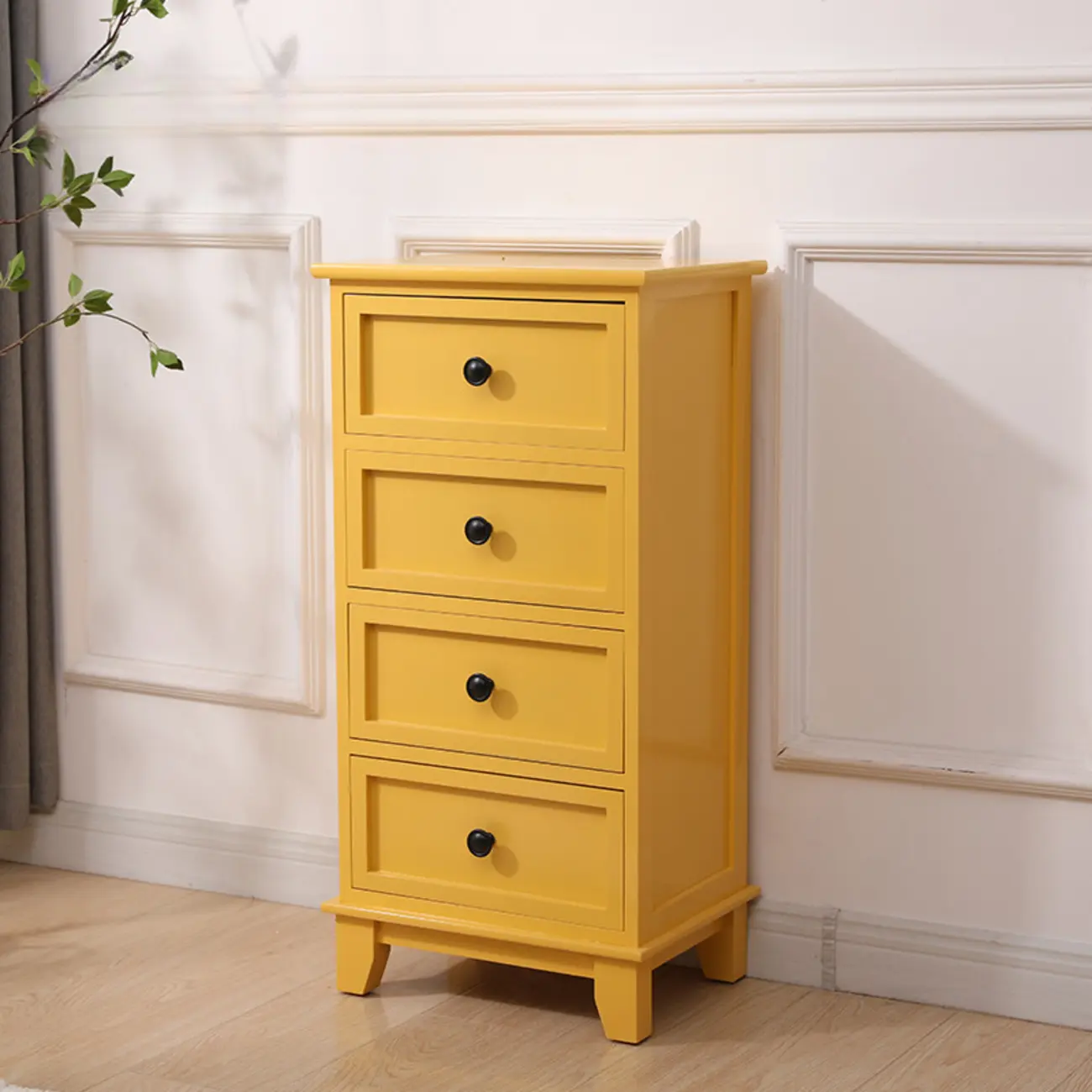 Simple Classic White Wooden Drawers Storage Cabinet Image - 21 | homeyfad