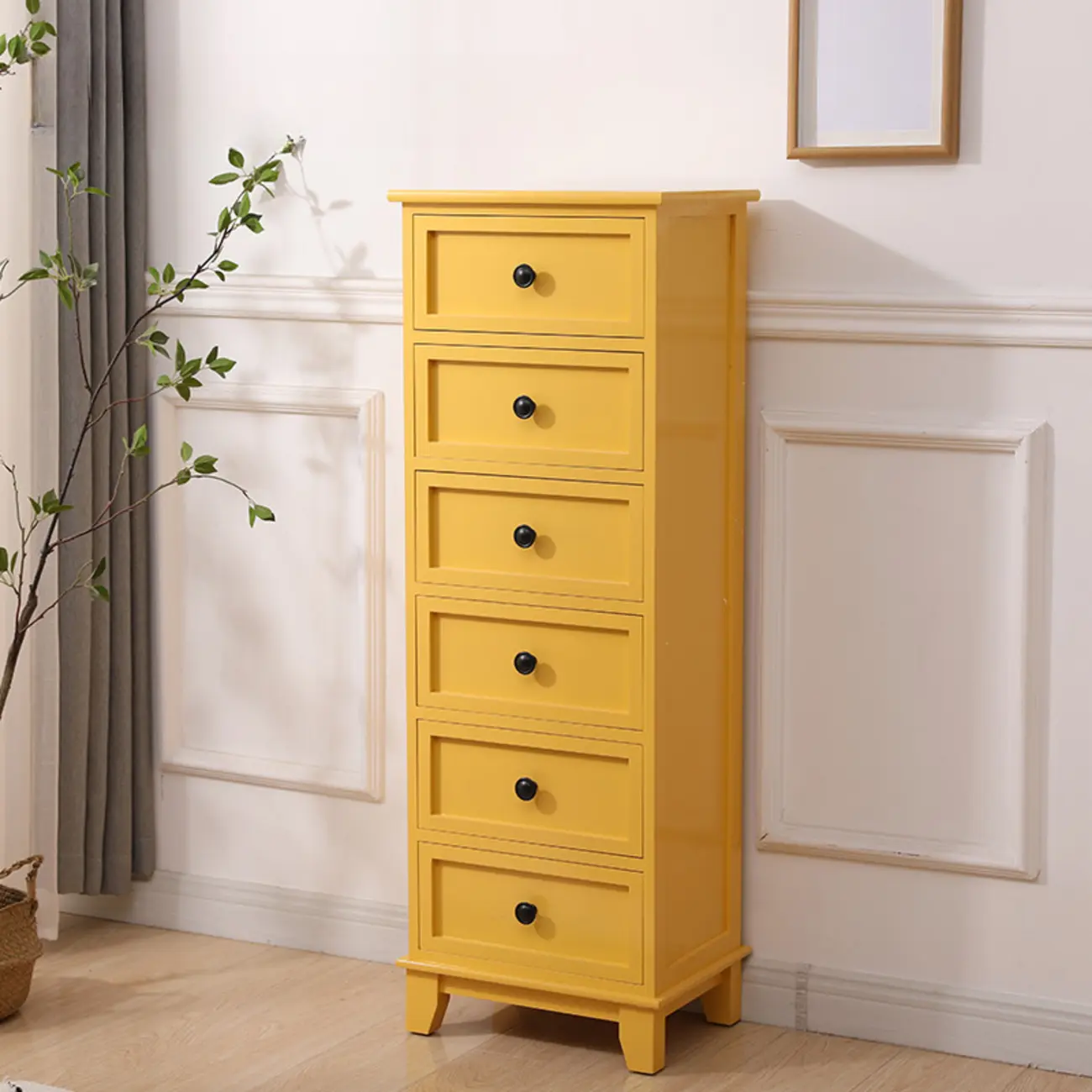 Simple Classic White Wooden Drawers Storage Cabinet Image - 23 | homeyfad