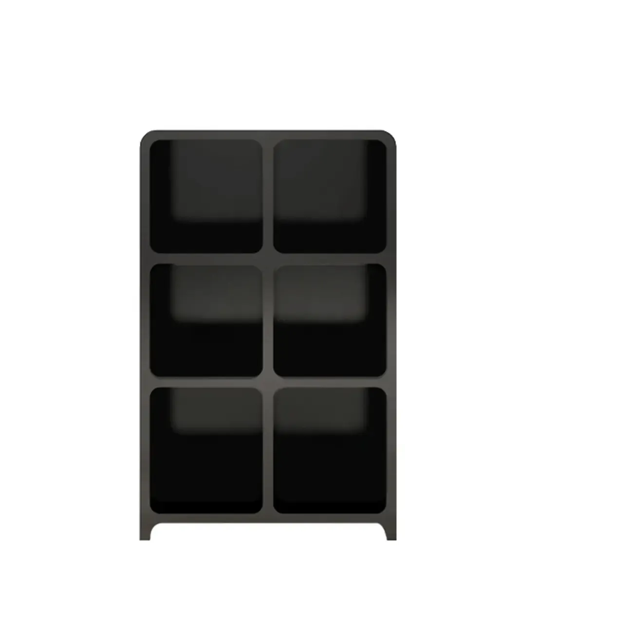 Simple Wooden Closed Back Bookcase in Black Image - 5