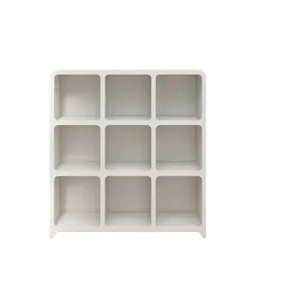 Simple Wooden Closed Back Bookcase in Black Image - 6