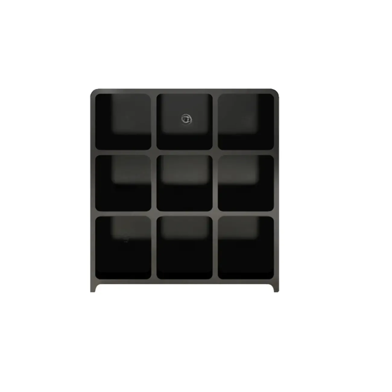 Simple Wooden Closed Back Bookcase in Black Image - 7