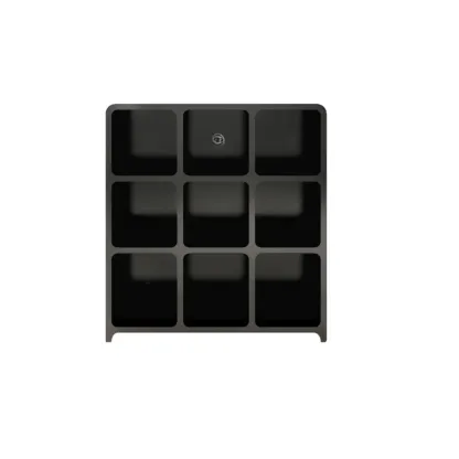 Simple Wooden Closed Back Bookcase in Black Image - 7