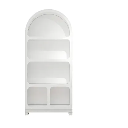 Simple Wooden Closed Back Bookcase in Black Image - 14