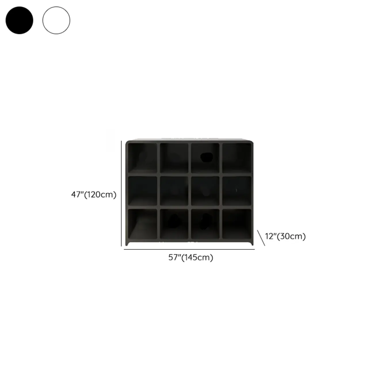 Simple Wooden Closed Back Bookcase in Black Image - 18 | homeyfad