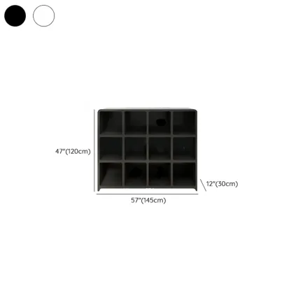 Simple Wooden Closed Back Bookcase in Black Image - 18