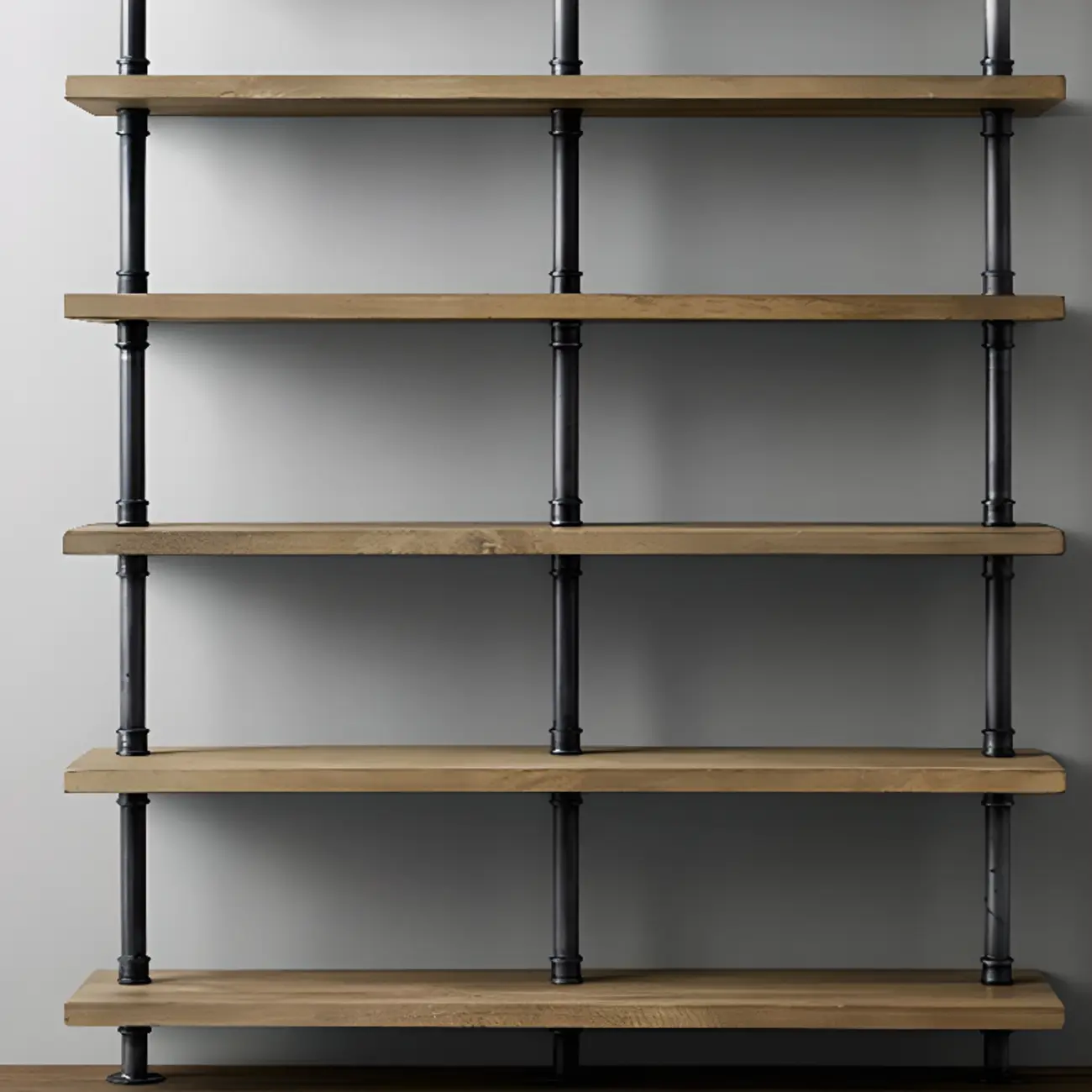 Etagere Brown Wood 6-Shelf Rectangle Open Bookcase Image - 7 | homeyfad