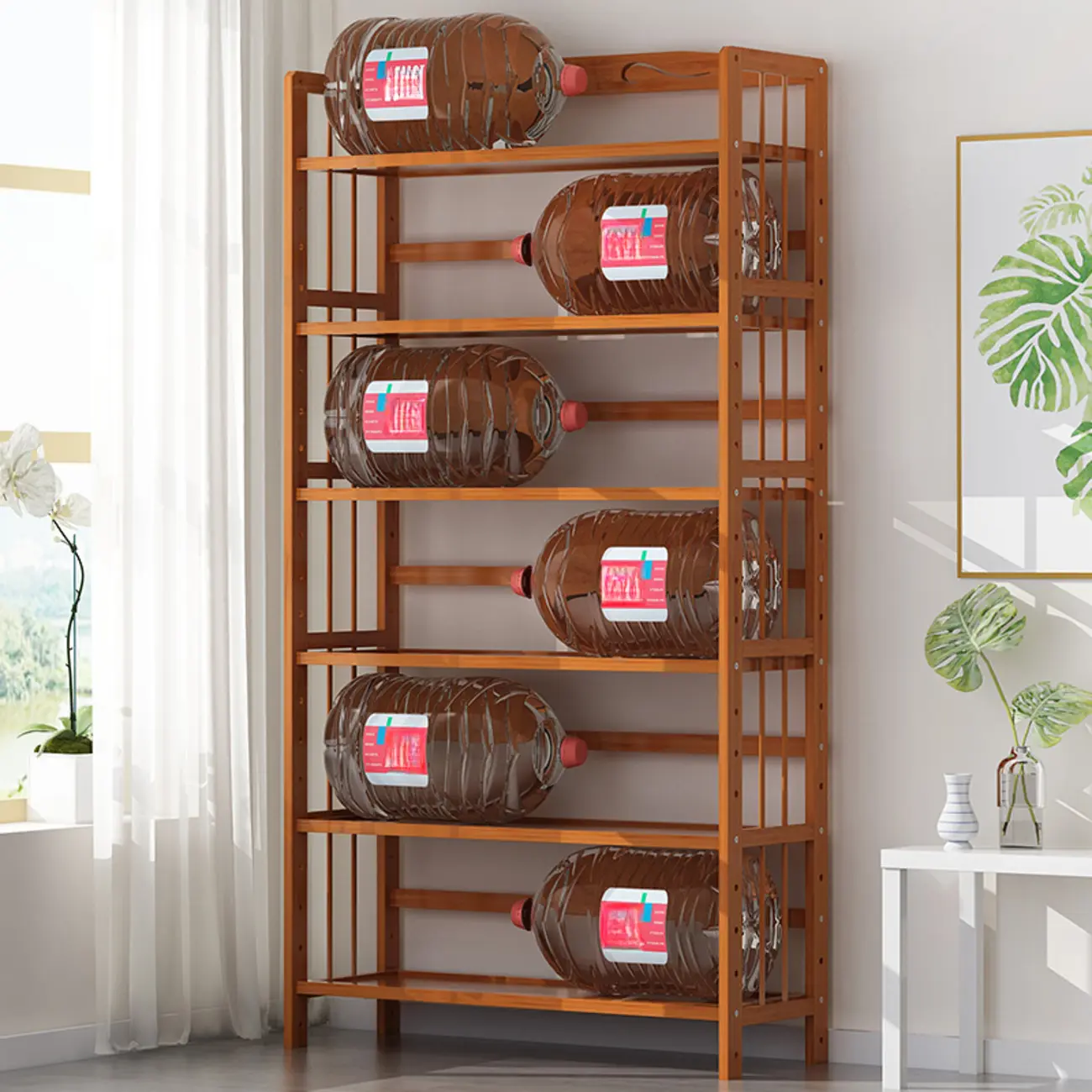 Minimalist Adjustable Vertical Open Back Wooden Bookshelves Image - 2 | homeyfad