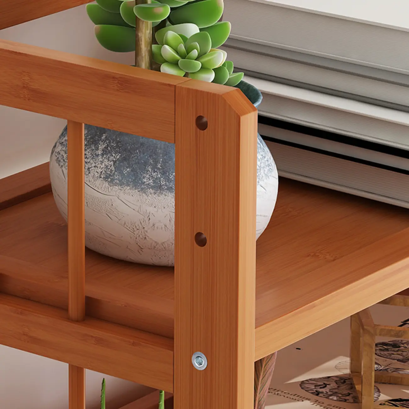 Minimalist Adjustable Vertical Open Back Wooden Bookshelves Image - 10 | homeyfad