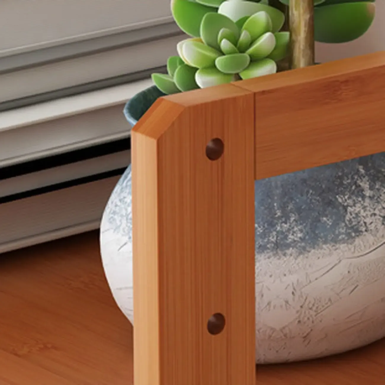 Minimalist Adjustable Vertical Open Back Wooden Bookshelves Image - 14