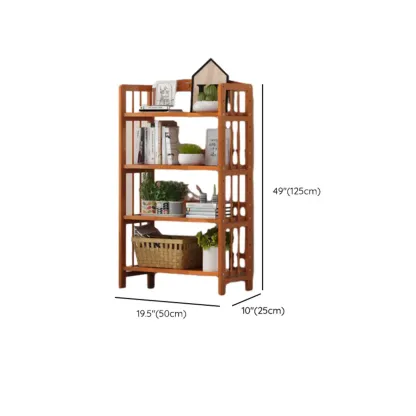 Minimalist Adjustable Vertical Open Back Wooden Bookshelves #size
