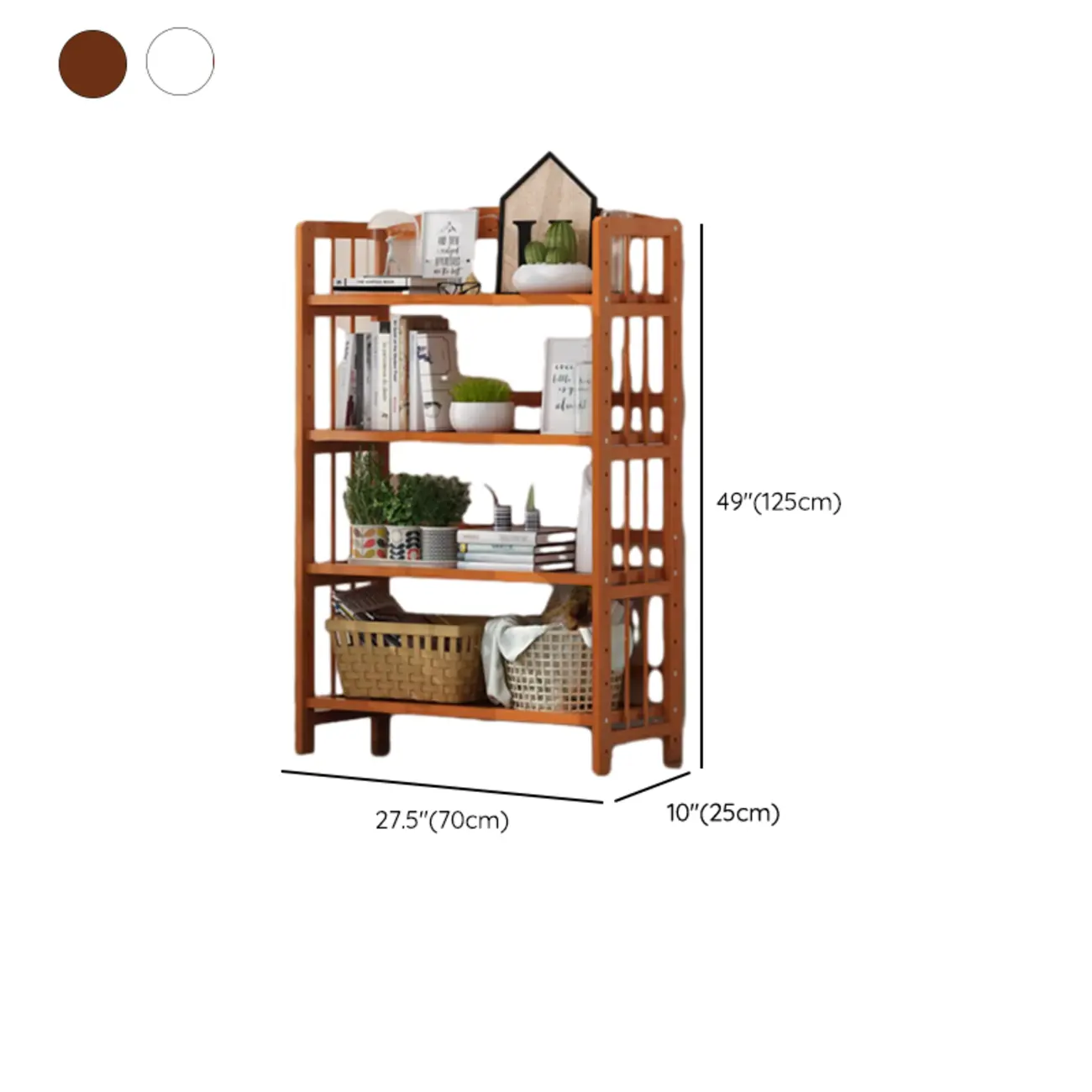 Minimalist Adjustable Vertical Open Back Wooden Bookshelves Image - 20 | homeyfad