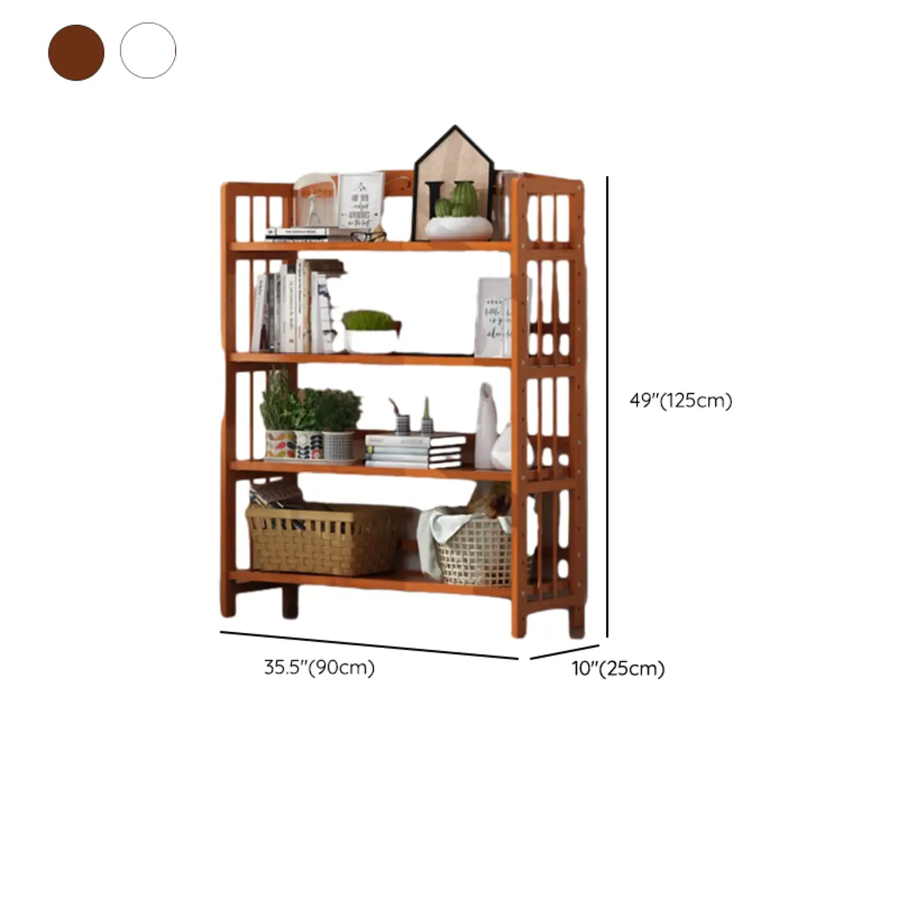 Minimalist Adjustable Vertical Open Back Wooden Bookshelves Image - 21 | homeyfad