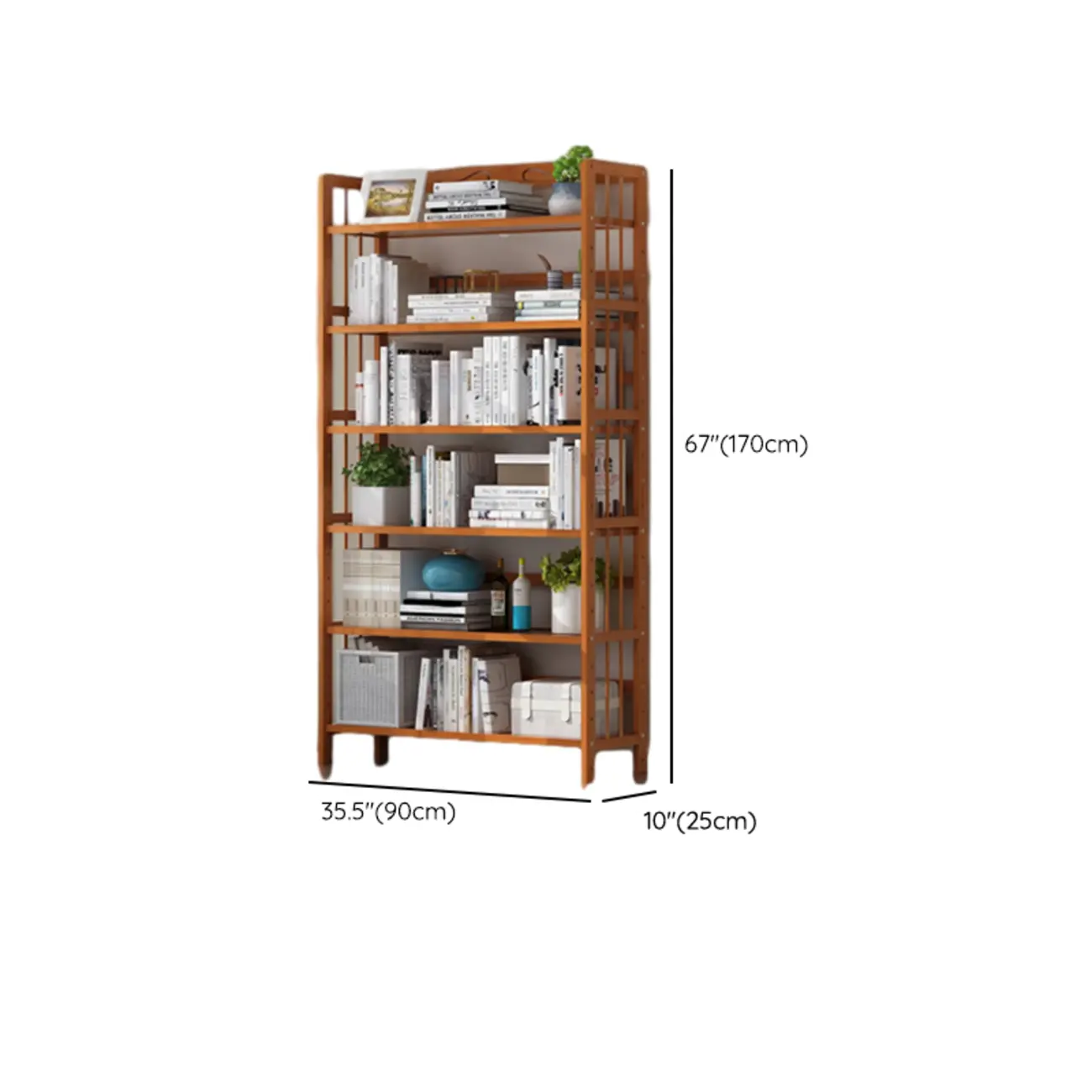 Minimalist Adjustable Vertical Open Back Wooden Bookshelves Image - 27 | homeyfad