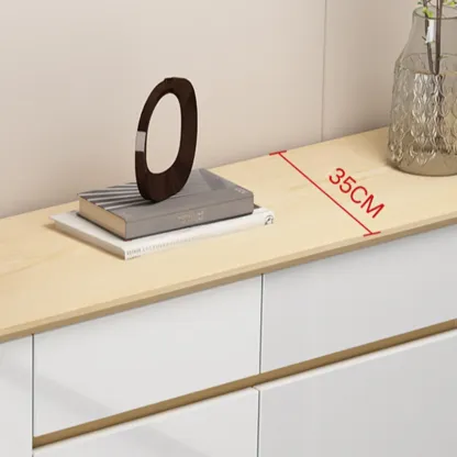 Natural Solid Wood Shoe Cabinet for Entryway Image - 16