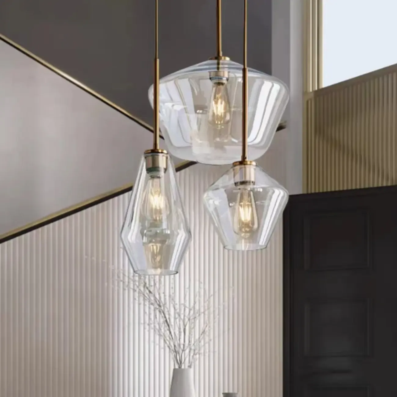 Modern Glass Pendant Lighting for Kitchen Island