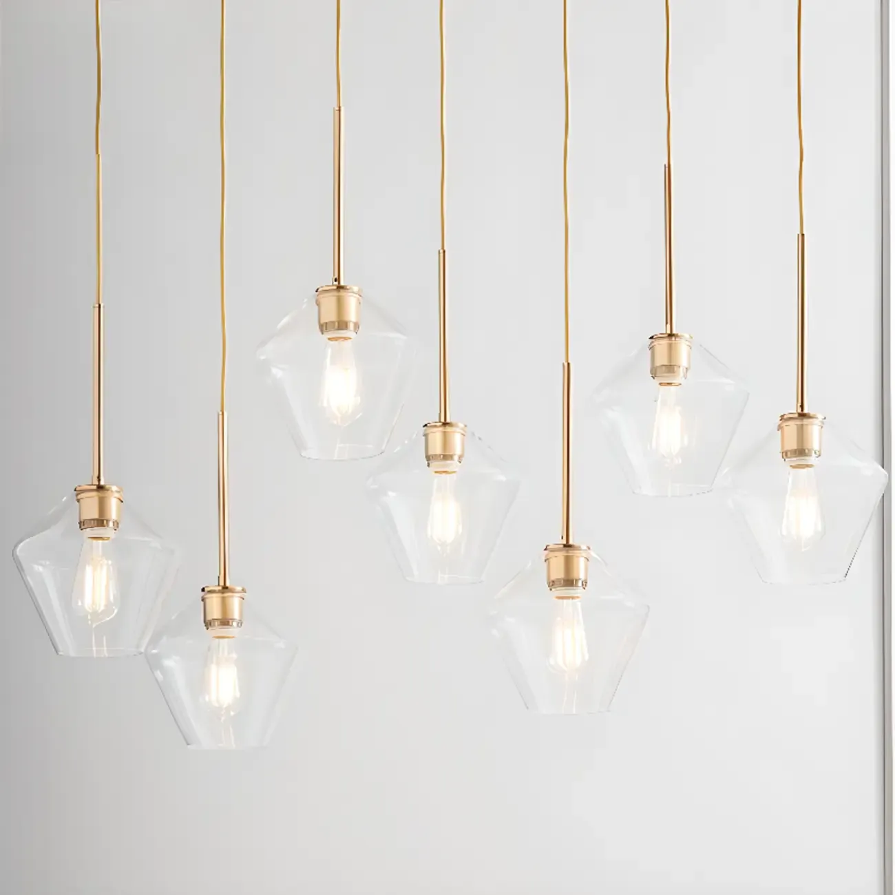 Modern Glass Pendant Lighting for Kitchen Island