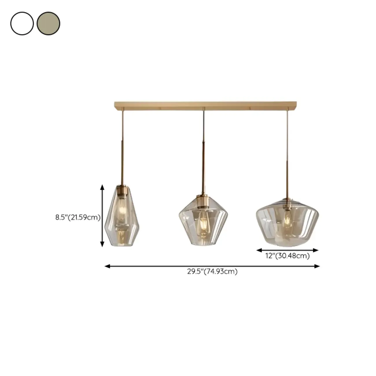 Modern Glass Pendant Lighting for Kitchen Island