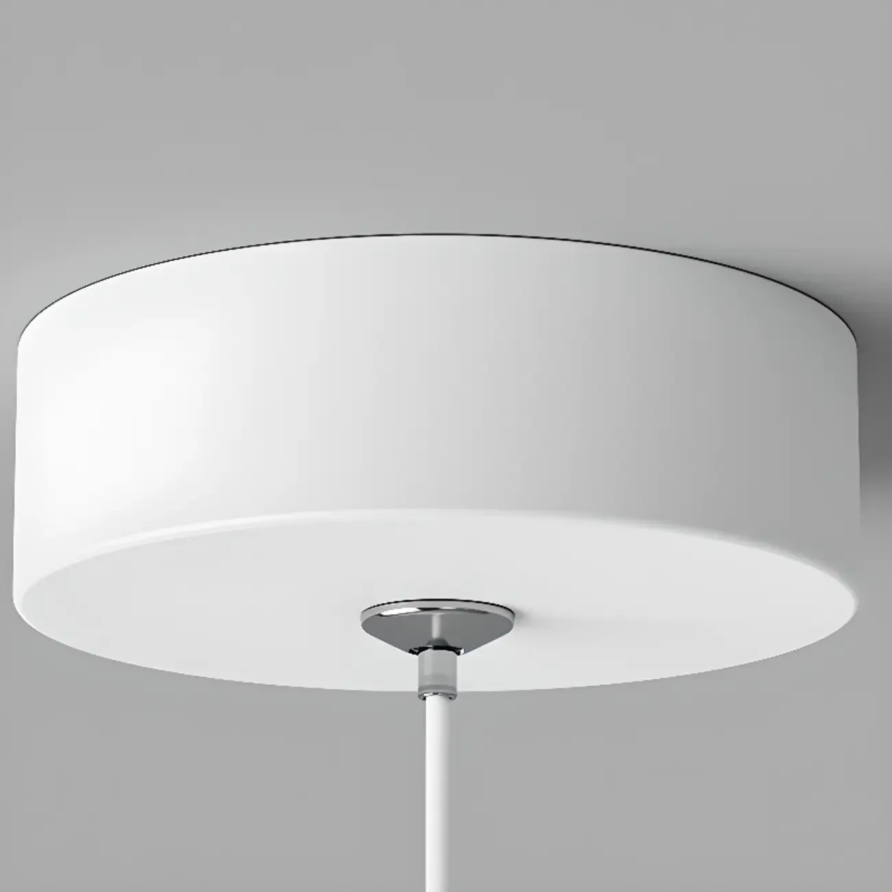 Minimalist White Metal LED Pendant Light Hanging Lamp Image - 9