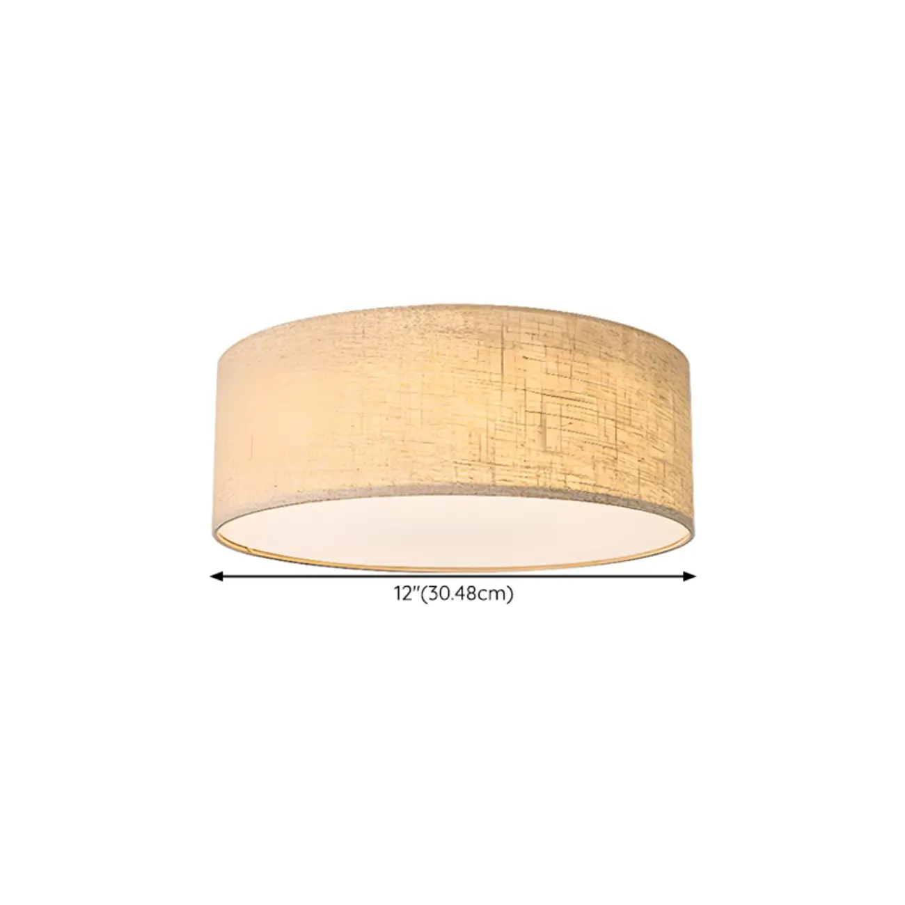 Flaxen Cylinder Flush Mount Ceiling Light for Living Room #size