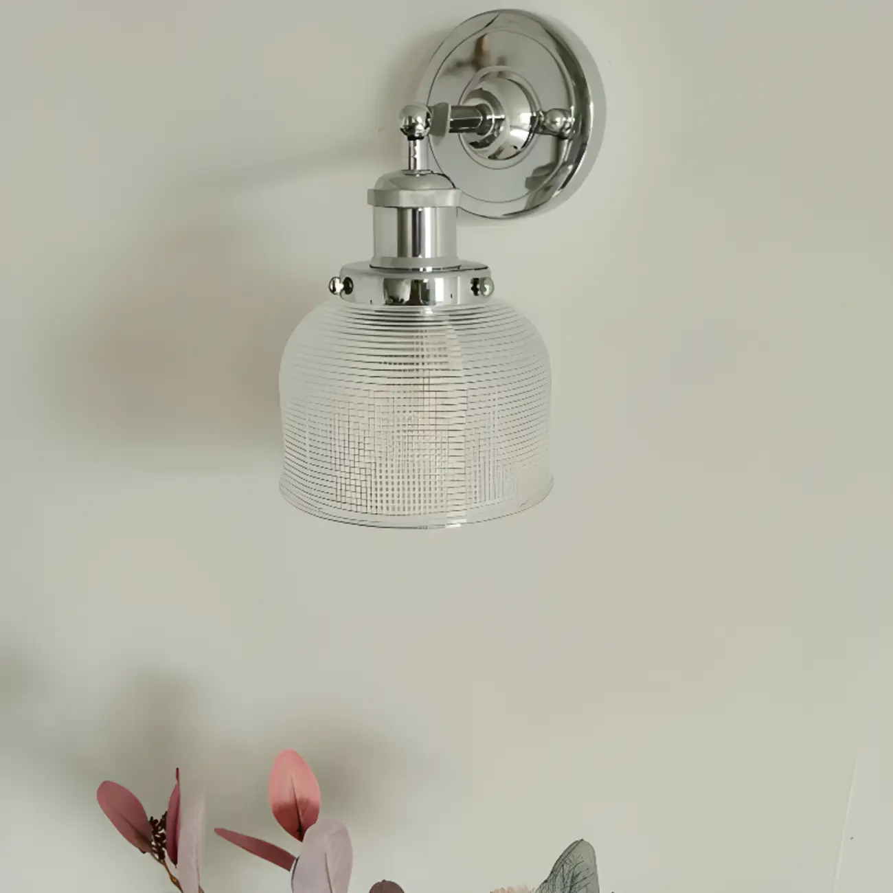 Modern Chrome Glass Wall Light for Bathroom Decor Image - 4 | homeyfad