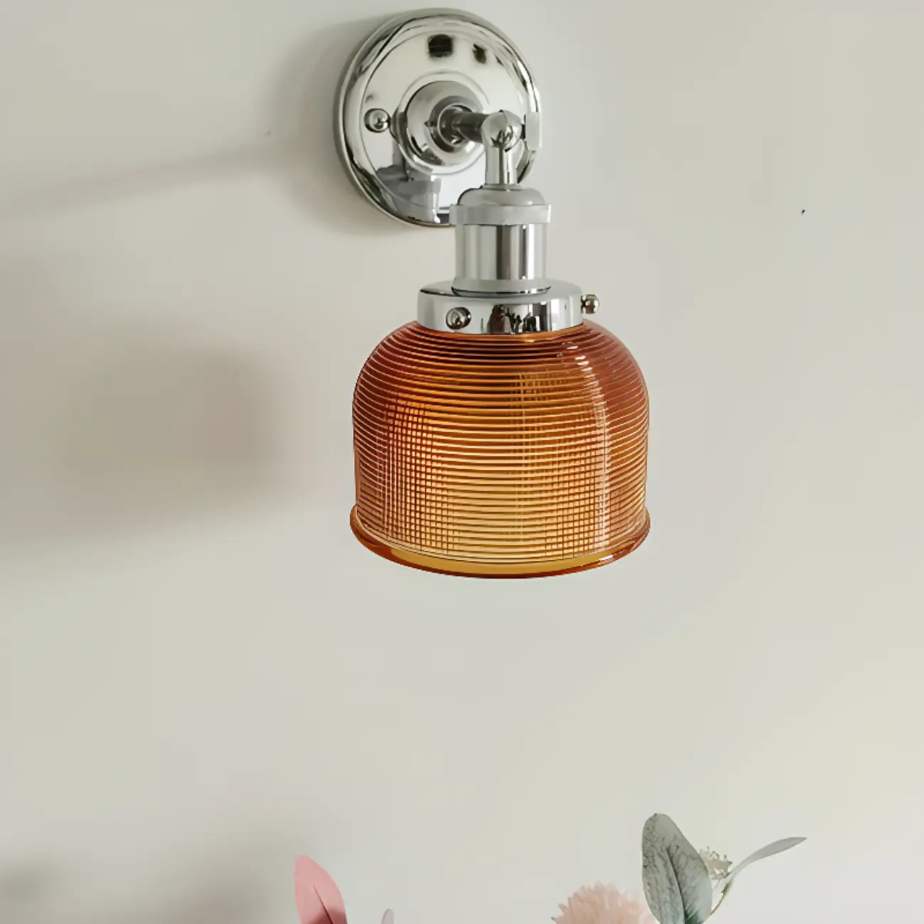 Modern Chrome Glass Wall Light for Bathroom Decor Image - 2 | homeyfad