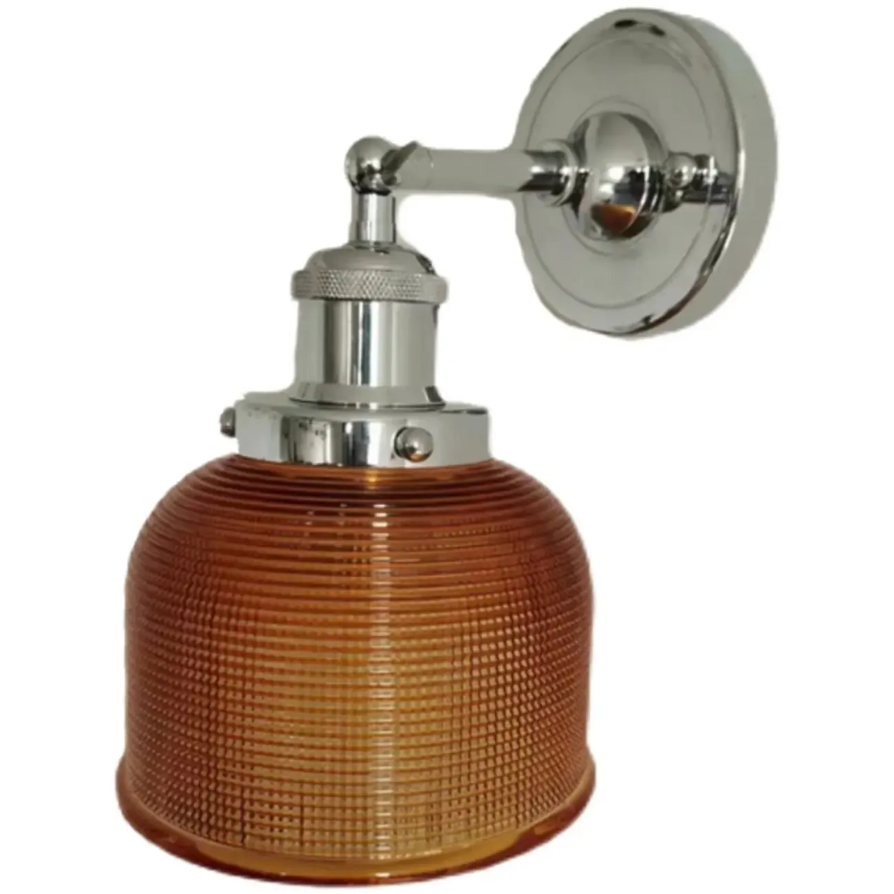 Modern Chrome Glass Wall Light for Bathroom Decor Image - 5