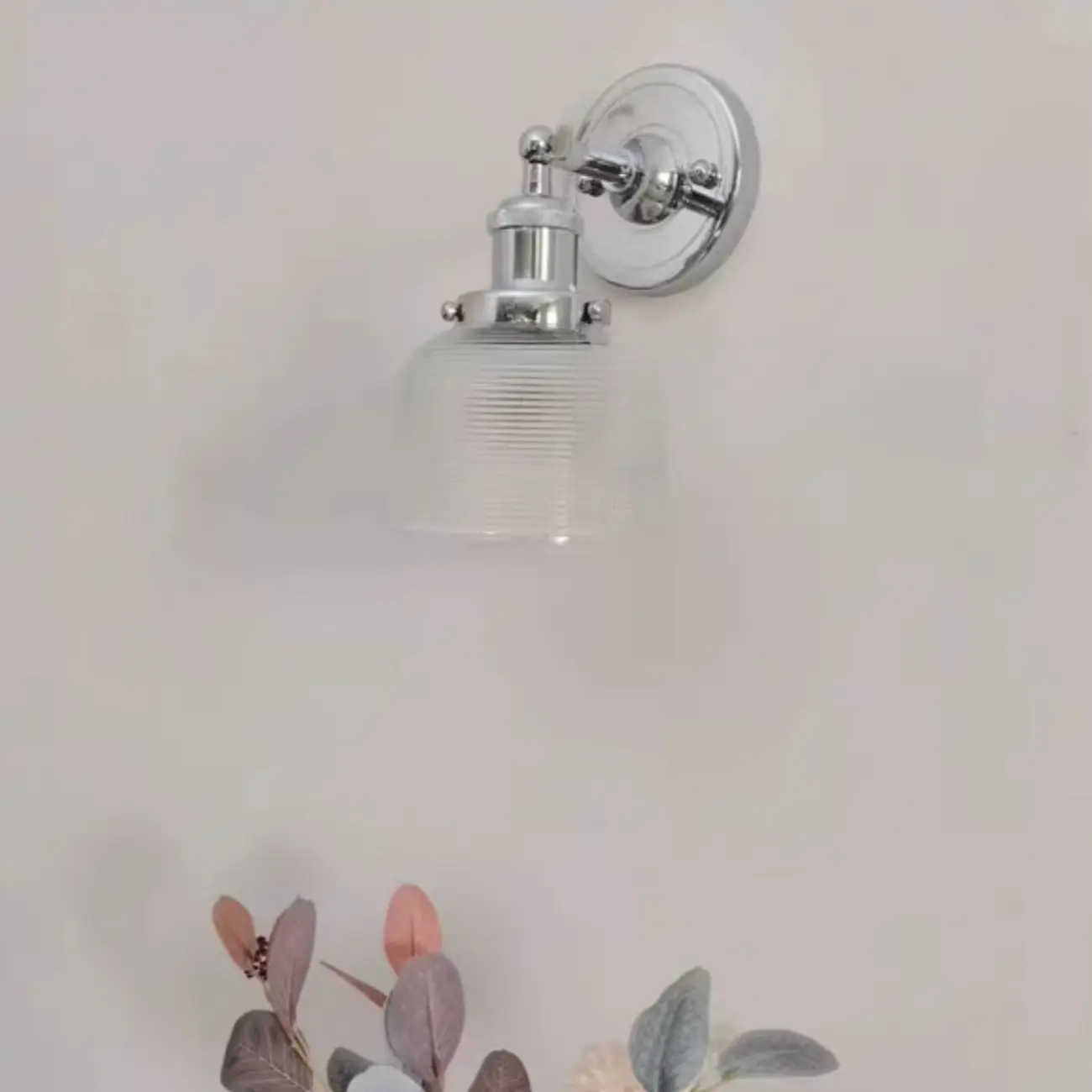 Modern Chrome Glass Wall Light for Bathroom Decor Image - 9 | homeyfad