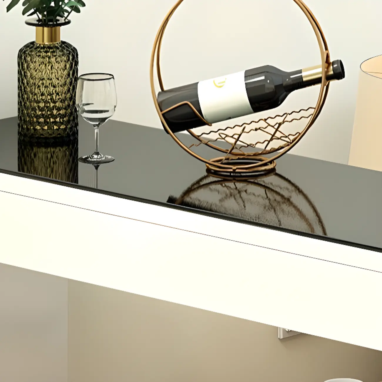 Modern Black-White Wooden Asymmetrical Shelves Bar Tables Image - 6 | homeyfad