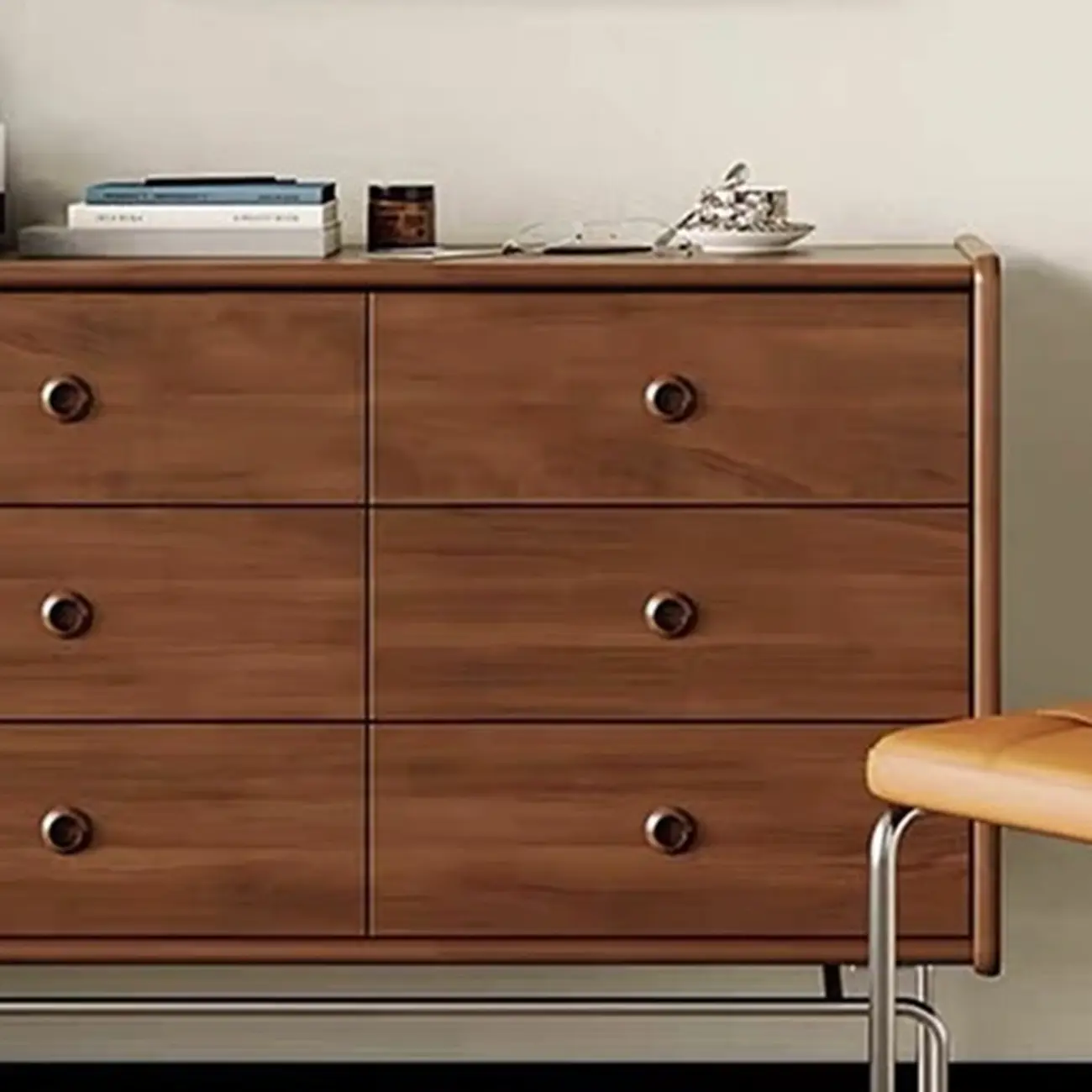 Trendy Lumber Cocoa Chest with 9 Drawers and Metal Base Image - 7 | homeyfad