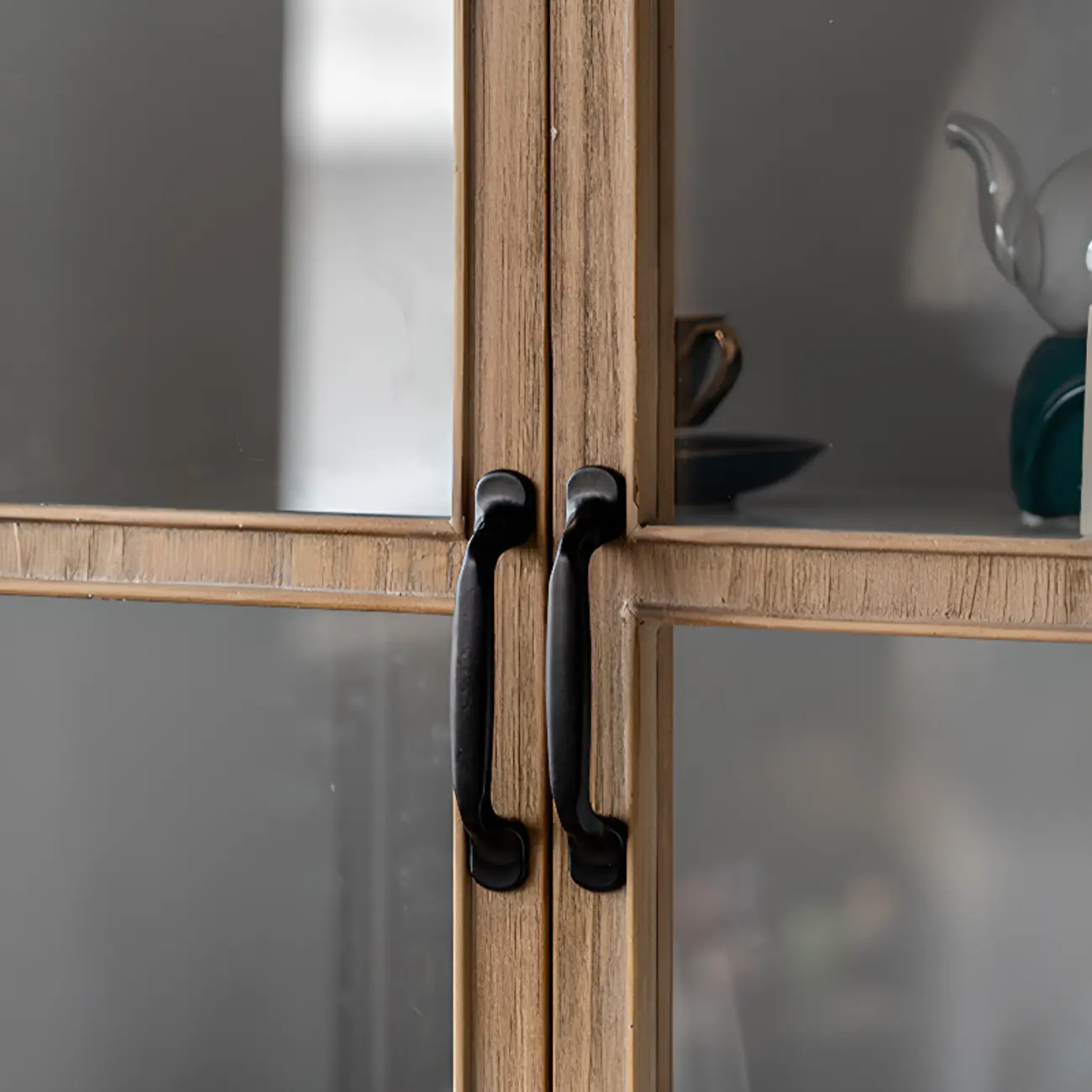 Rustic Wooden Freestanding Cabinet for Living Room Decor with Arch Shape | homeyfad