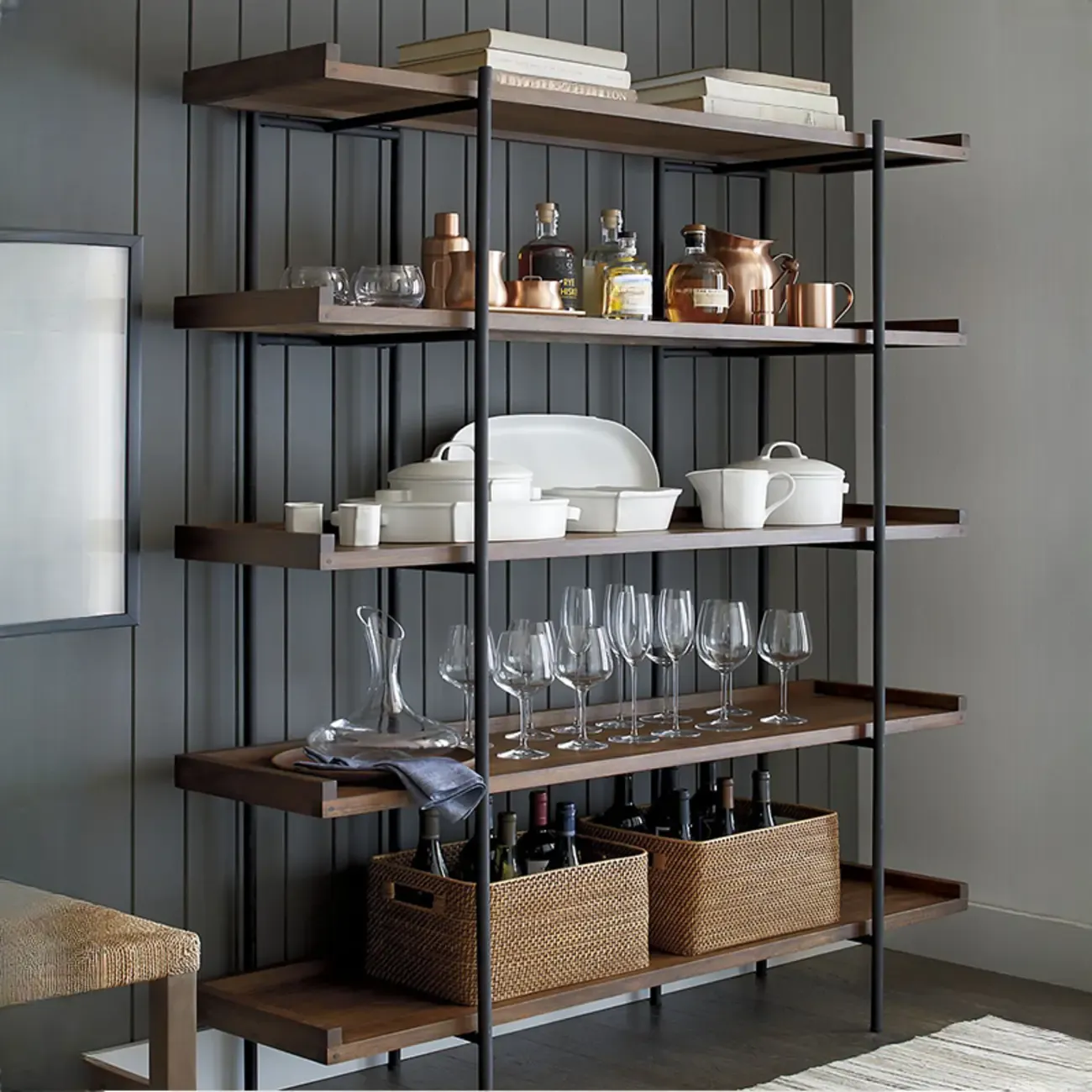 Industrial Etagere Bookshelf Metal and Wood 5-Tier Open Storage Image - 5
SKU2204229392，SKU2204229389，SKU2204229386，SKU2204229390，SKU2204229395，SKU2204229387，SKU2204229391，SKU2204229393，SKU2204229396，SKU2204229401，SKU2204229397，SKU2204229388，SKU2204229402，SKU2204229398