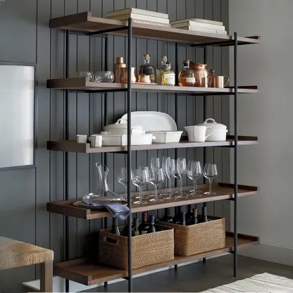 Industrial Etagere Bookshelf Metal and Wood 5-Tier Open Storage Image - 5
SKU2204229392，SKU2204229389，SKU2204229386，SKU2204229390，SKU2204229395，SKU2204229387，SKU2204229391，SKU2204229393，SKU2204229396，SKU2204229401，SKU2204229397，SKU2204229388，SKU2204229402，SKU2204229398