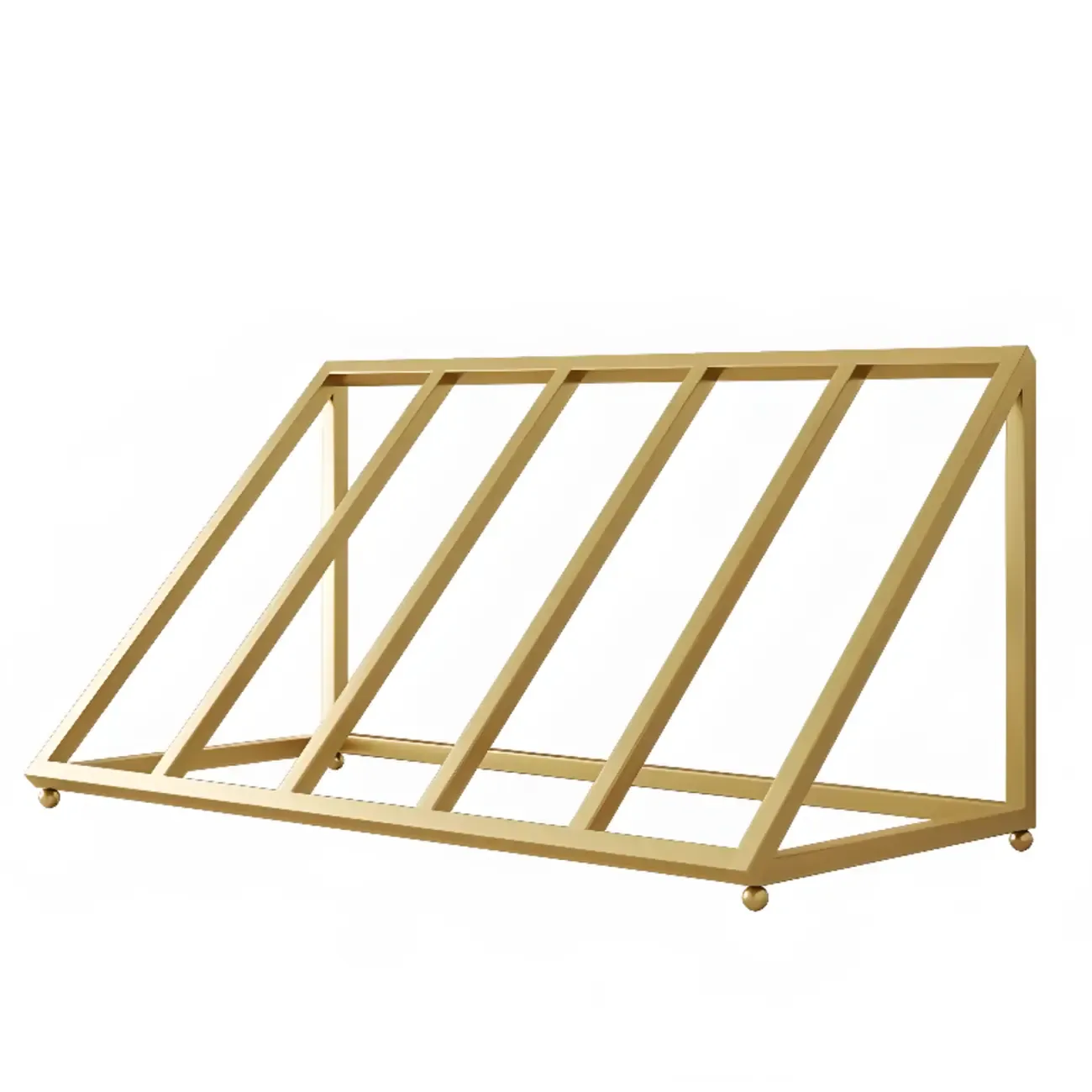 Modern Metal Wine Rack Slanted Holder Shelf for 7 Bottles Image - 10