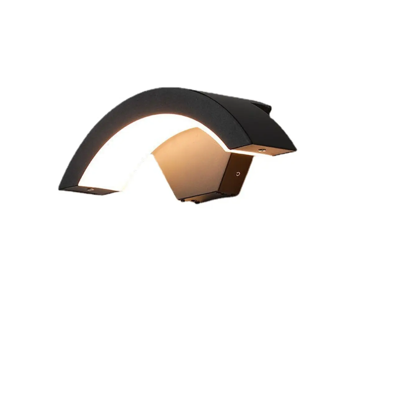 Outdoor Arc Wall Sconce with White Down Shade, Led Light, Hardwired, Polymethyl Methacrylate (pmma) Material Image - 5 | homeyfad