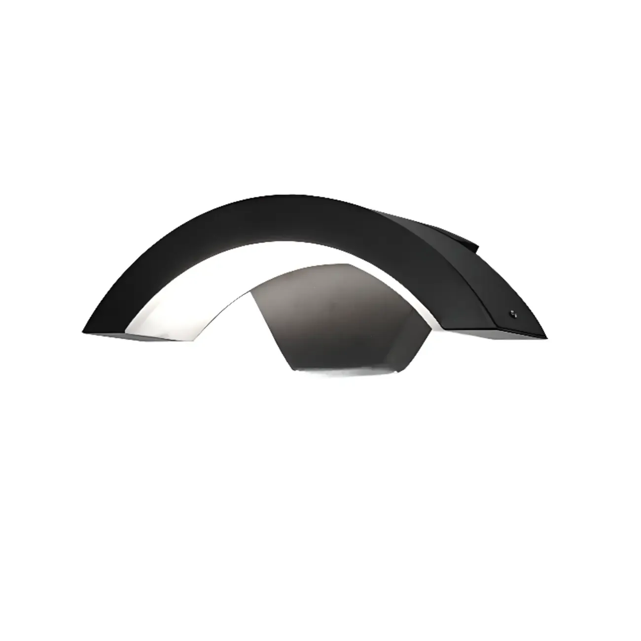 Outdoor Arc Wall Sconce with White Down Shade, Led Light, Hardwired, Polymethyl Methacrylate (pmma) Material Image - 6