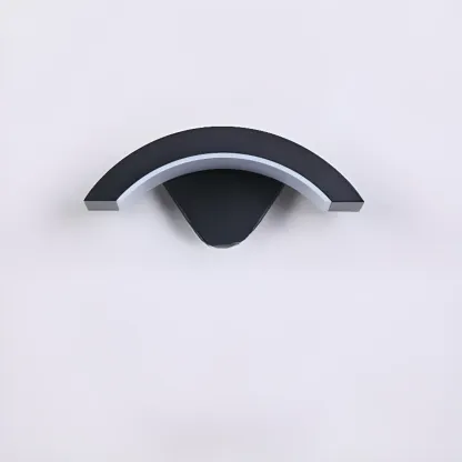 Outdoor Arc Wall Sconce with White Down Shade, Led Light, Hardwired, Polymethyl Methacrylate (pmma) Material Image - 11