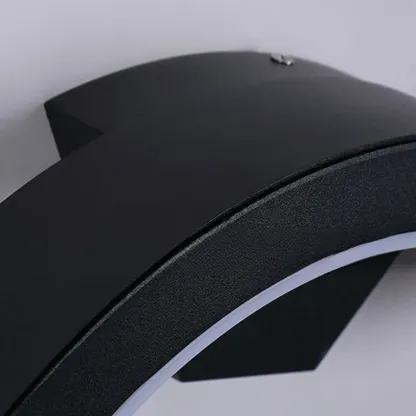 Outdoor Arc Wall Sconce with White Down Shade, Led Light, Hardwired, Polymethyl Methacrylate (pmma) Material Image - 13