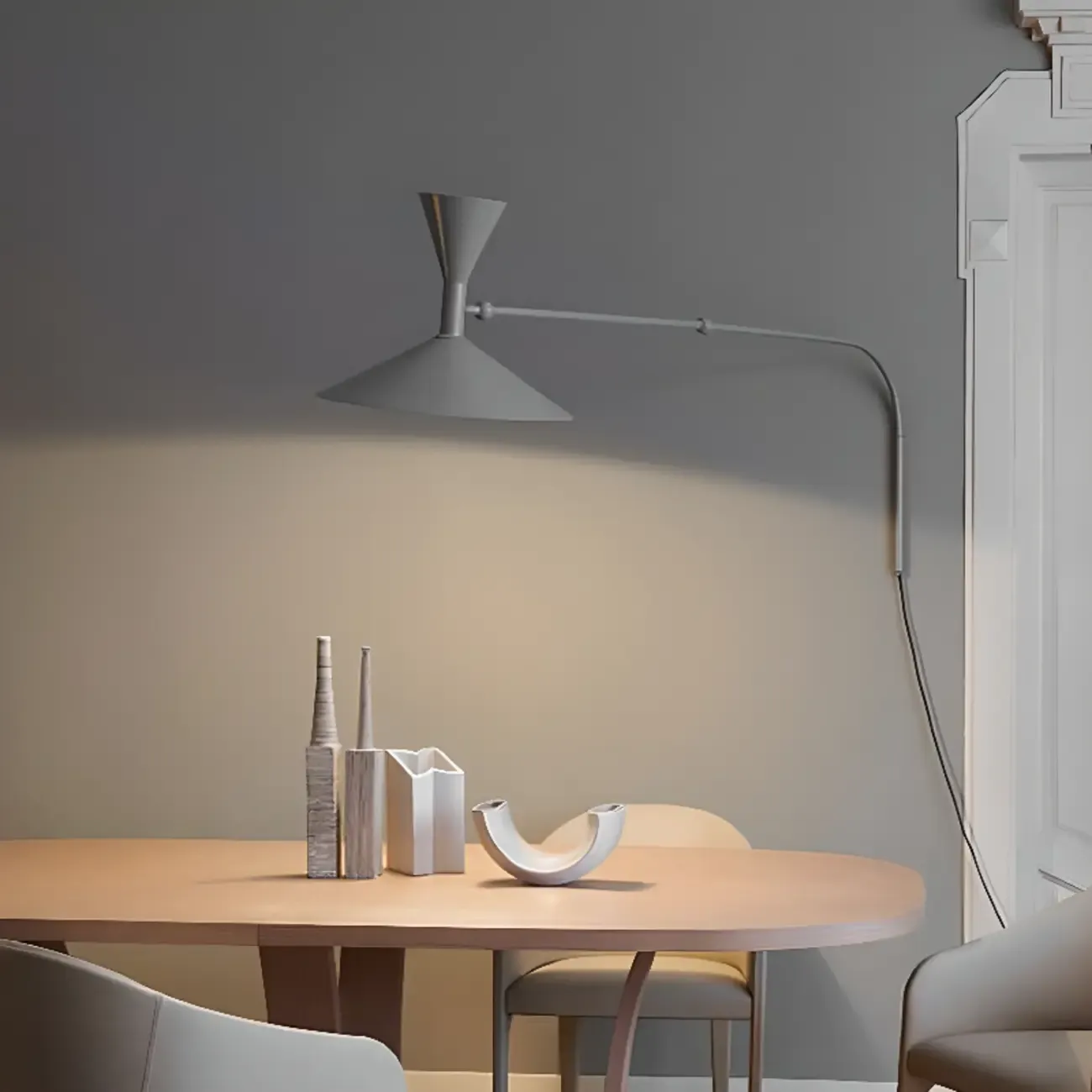 Modern Adjustable Cone Wall Light for Living Room Image - 1