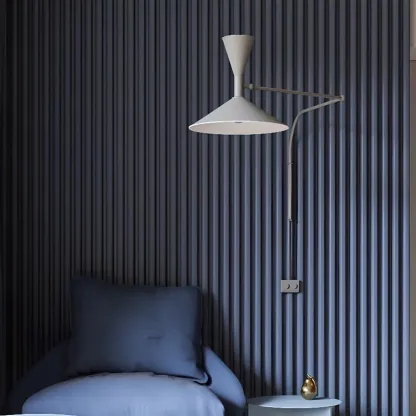 Modern Adjustable Cone Wall Light for Living Room Image - 6